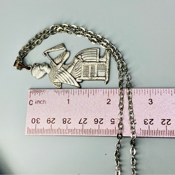 Vintage Egyptian Revival Pharaoh Pendant Necklace Unisex - Picture 7 of 9